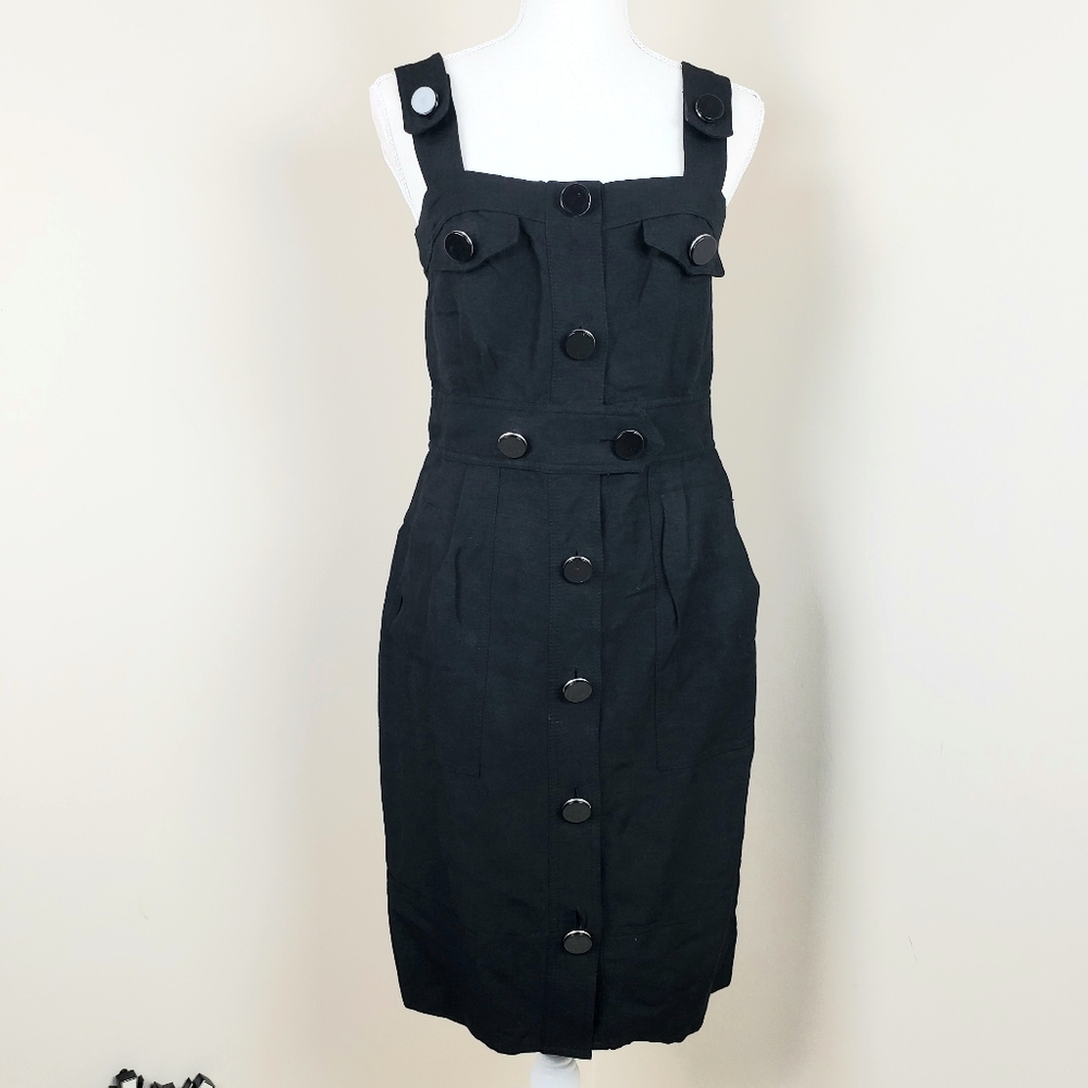 Zara Basic button down linen dress.